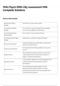 WGU Psych D094 Obj&period; Assessment With Complete Solutions