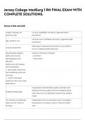 Jersey College MedSurg 1 RN FINAL EXAM WITH COMPLETE SOLUTIONS&period;