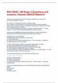 BYU GEOL 109 Exam 2 Questions and answers &vert; Newest 2024&sol;25 Rated A&plus;