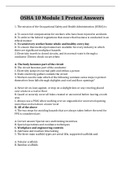OSHA 10 Module 1 Pretest Questions And Answers