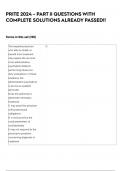 PRITE 2024 - PART II QUESTIONS WITH COMPLETE SOLUTIONS ALREADY PASSED&excl;&excl;