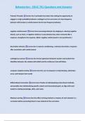 Behaviorism - EDUC 701 Questions and Answers