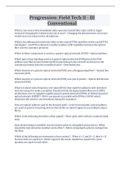 Progression&colon; Field Tech II - III Conventional Exam Questions And Answers 