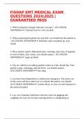 FISDAP EMT MEDICAL EXAM QUESTIONS 20242025 &vert;GUARANTEED PASS
