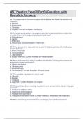 AST Practice Exam 2 &lpar;Part 3&rpar; Questions with Complete Answers&period;