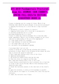 ATI 2019 Fundamentals Proctored Exam ALL ANSWERS 100&percnt; CORRECT SPRING FALL-2023&sol;24 EDITION GUARANTEED GRADE A&plus;