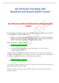 AZ-104 Exam Test Bank (250 Questions and Answers)2023 version     To add or delete users from your Azure Active Directory (Azure AD) organization, you must be a User administrator or Global Administrator.  1.	In RG-01, you create an internal load balancer
