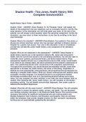 Shadow Health - Tina Jones&comma; Health History With Complete Solution2023
