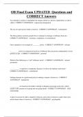OB Final Exam UPDATED Questions and  CORRECT Answers