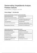 Samenvatting  Vergelijkende Analyse Politieke Stelsels Collegejaar 2024-2025&lpar;6442VAPSY&rpar;