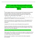 ATI Leadership Management Proctored Exam (Latest Complete Version) (Verified 100%)