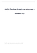 ANCC Review Questions & Answers (PMHNP IQ)