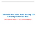 Community And Public Health Nursing 10th Edition by Rector Test Bank