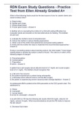 RDN Exam Study Questions - Practice Test from Ellen Already Graded A&plus;