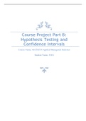 MATH 534 Week 6 Course Project Part B - Hypothesis Testing and Confidence Intervals