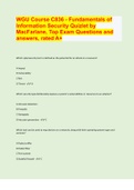 WGU Course C836 - Fundamentals of Information Security Quizlet by MacFarlane, Top Exam Questions and answers, rated A+