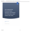 ATI Fundamentals Proctored Exam&comma; Questions and Answers with Rationales&comma; Latest Update 2021-2022