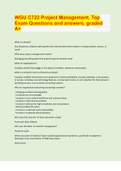 WGU C722 Project Management&comma; Top Exam Questions and answers&comma; graded A&plus;