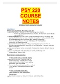 PSY 220 COURSE NOTES