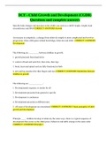 DCF - Child Growth and Development &lpar;CGDR&rpar; Questions and complete answers