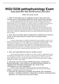 WGU D236 pathophysiology Exam -Study Guide-With 100&percnt; Verified Answers-2023-2024