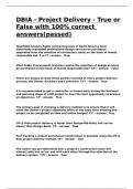 DBIA - Project Delivery - True or False with 100- correct answers&lpar;passed&rpar;