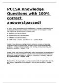 PCCSA Knowledge Questions with 100- correct answers&lpar;passed&rpar;