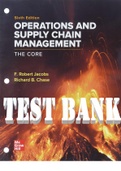 Operations and Supply Chain Management: The Core 6th Edition. by F. Robert Jacobs, Richard Chase ISBN 9781265402167, 1265402167. All 14 Chapters. Complete TEST BANK.