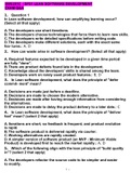 SWE201C - SP21 LEAN SOFTWARE DEVELOPMENT EXAM QUESTIONS AND ANSWERS GRADED A+