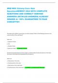 WEB WOC Ostomy Care&colon; Quiz QuestionsNEWEST 2024 WITH COMPLETE QUESTIONS AND CORRECT VERIFIED ANSWERS &lpar;DETAILED ANSWERS&rpar; ALREADY GRADED A&plus; 100&percnt; GUARANTEED TO PASS CONCEPTS&excl;&excl;&excl;