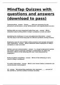 MindTap Quizzes with questions and answers &lpar;download to pass&rpar;