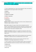 NURS MED SURG - QUESTIONS WITH ANSWERS AND RATIONALES 2022 UPDATE