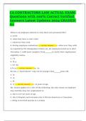 CA CONTRACTORS LAW ACTUAL EXAM Questions with 100&percnt; Correct Verified Answers Latest Updates 2024 G