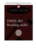 TOEFL EXAM PREPARATION iBT Mock reading skills Solution pack