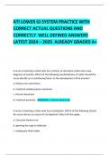 ATI LOWER GI SYSTEM PRACTICE WITH CORRECT ACTUAL QUESTIONS AND CORRECTLY  WELL DEFINED ANSWERS LATEST 2024 &ndash; 2025  ALREADY GRADED A&plus;  