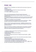 POSC 100 Questions & Answers Verified 100&percnt; Correct&excl;&excl;
