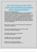 NURS  6541 &lpar;Pediatrics&rpar; FINAL EXAM  STUDY GUIDE QUESTIONS AND ANSWERS  RATED A WALDEN UNIVERSITY