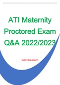 Latest ATI Maternity Proctored Exam Q&A 2022/2023