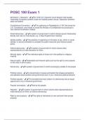 POSC 100 Exam 1 Questions & Answers Verified 100&percnt; Correct&excl;&excl;