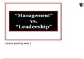 Management vs Leadership