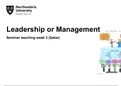 Leadership or Management