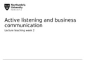 Active listening and business communication