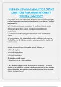 NURS 6541 &lpar;Pediatrics&rpar; MULTIPLE CHOICE  QUESTIONS AND ANSWERS RATED A  WALDEN UNIVERSITY&period;