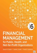 Financial Management for Public, Health, and Not-For-Profit Organizations Sixth Edition 