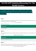 MATH 225N Week 4 Statistics Quiz latest 2023 Premium Exam (Winter-Summer Term) Newest Solutions