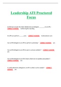 Leadership ATI Proctored Focus