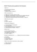 BCAT Practice test questions And Answers
