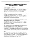 Assignment 2&colon; Delegation&sol;5 Questions and Answers&sol;A&plus; Graded