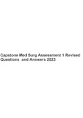 Capstone Med Surg Assessment 1 Revised Questions and Answers 2023.