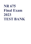 NR 675 Final Exam 2023 TEST BANK